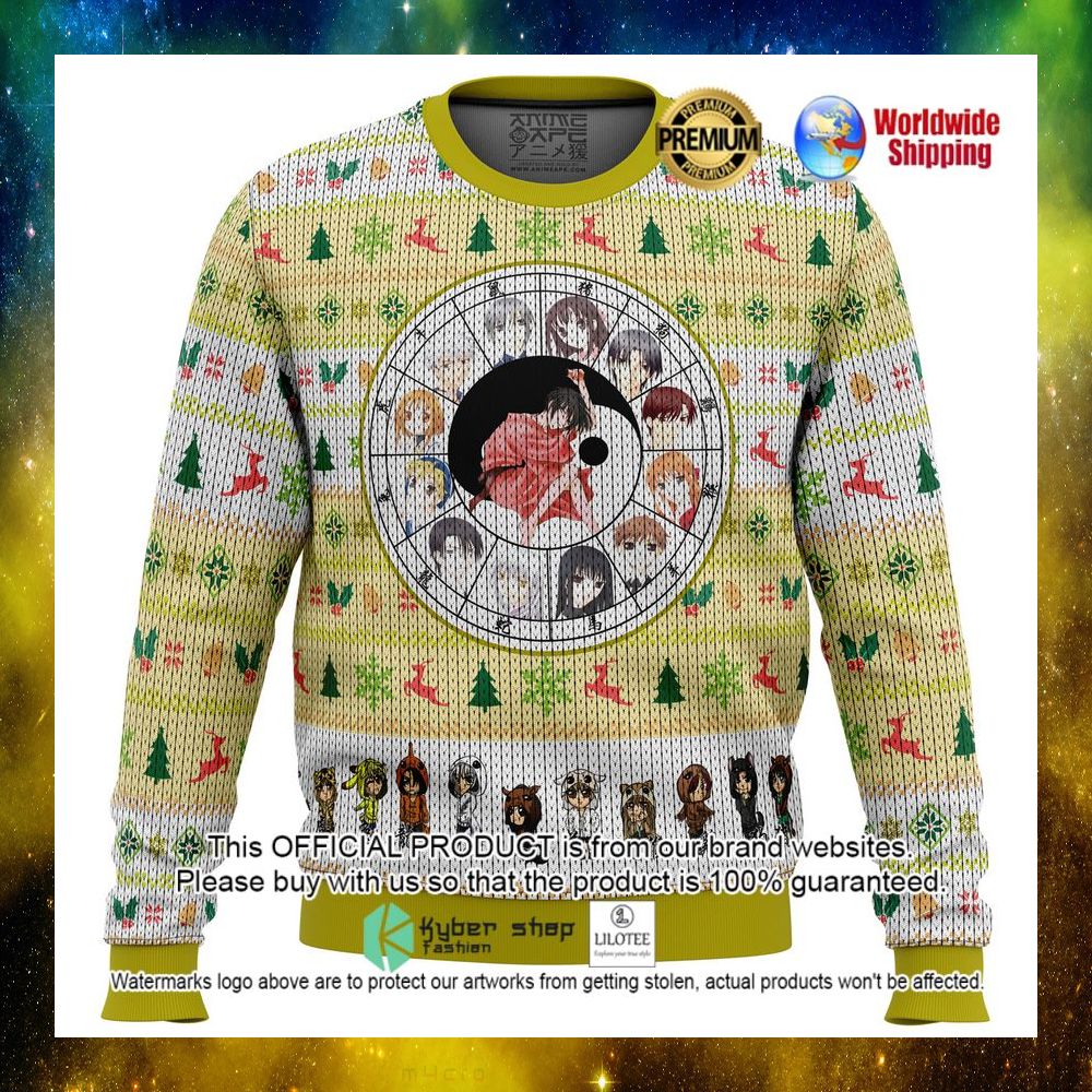 anime fruits basket chinese zodiac christmas sweater 1 765