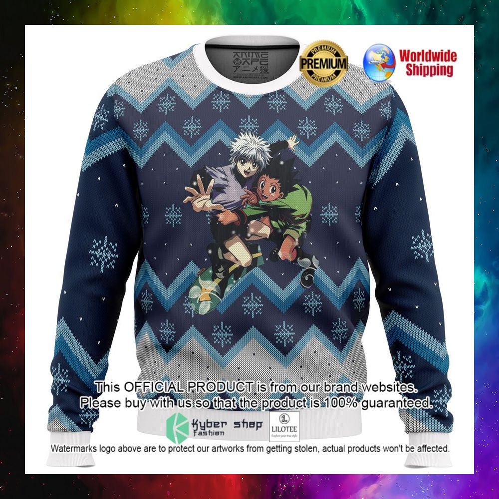 anime hunter x hunter gon and killua christmas sweater 1 312