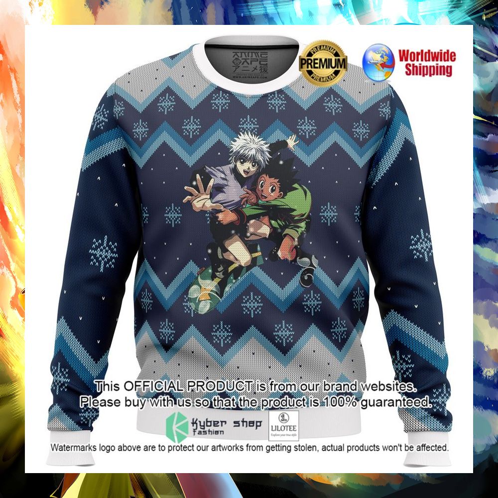 anime hunter x hunter gon and killua christmas sweater 1 935