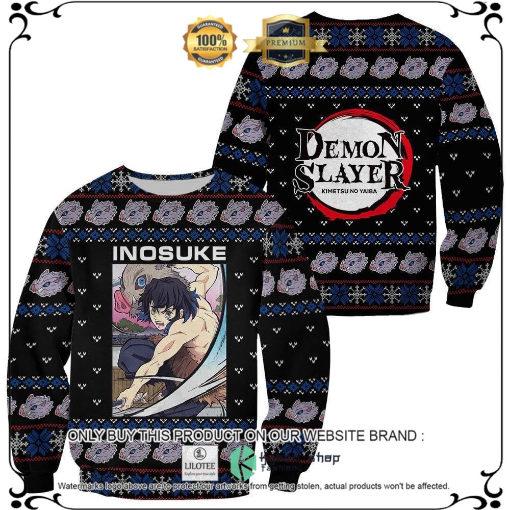 Anime Inosuke Demon Slayer Ugly Christmas Sweater, Hoodie - LIMITED EDITION 14