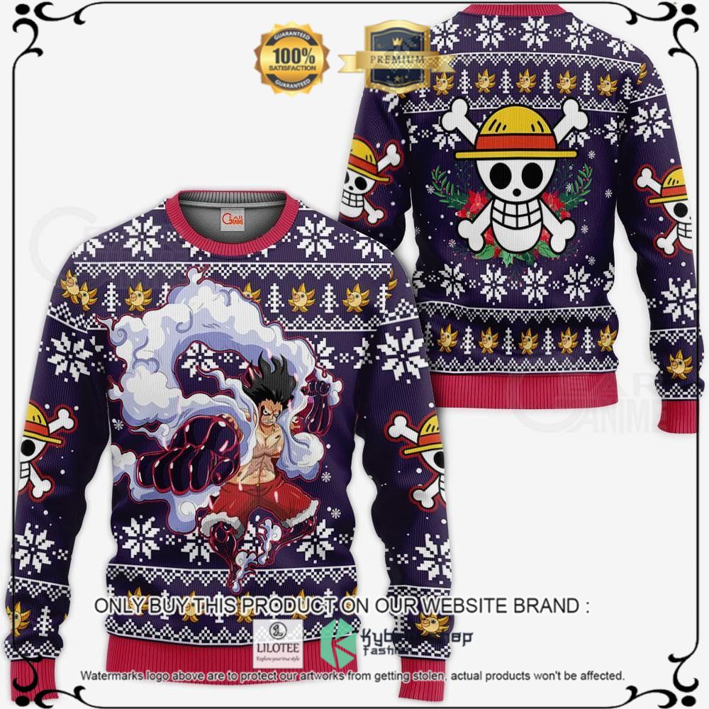 Anime Luffy Gear 4 One Piece Ugly Christmas Sweater, Hoodie - LIMITED EDITION 10