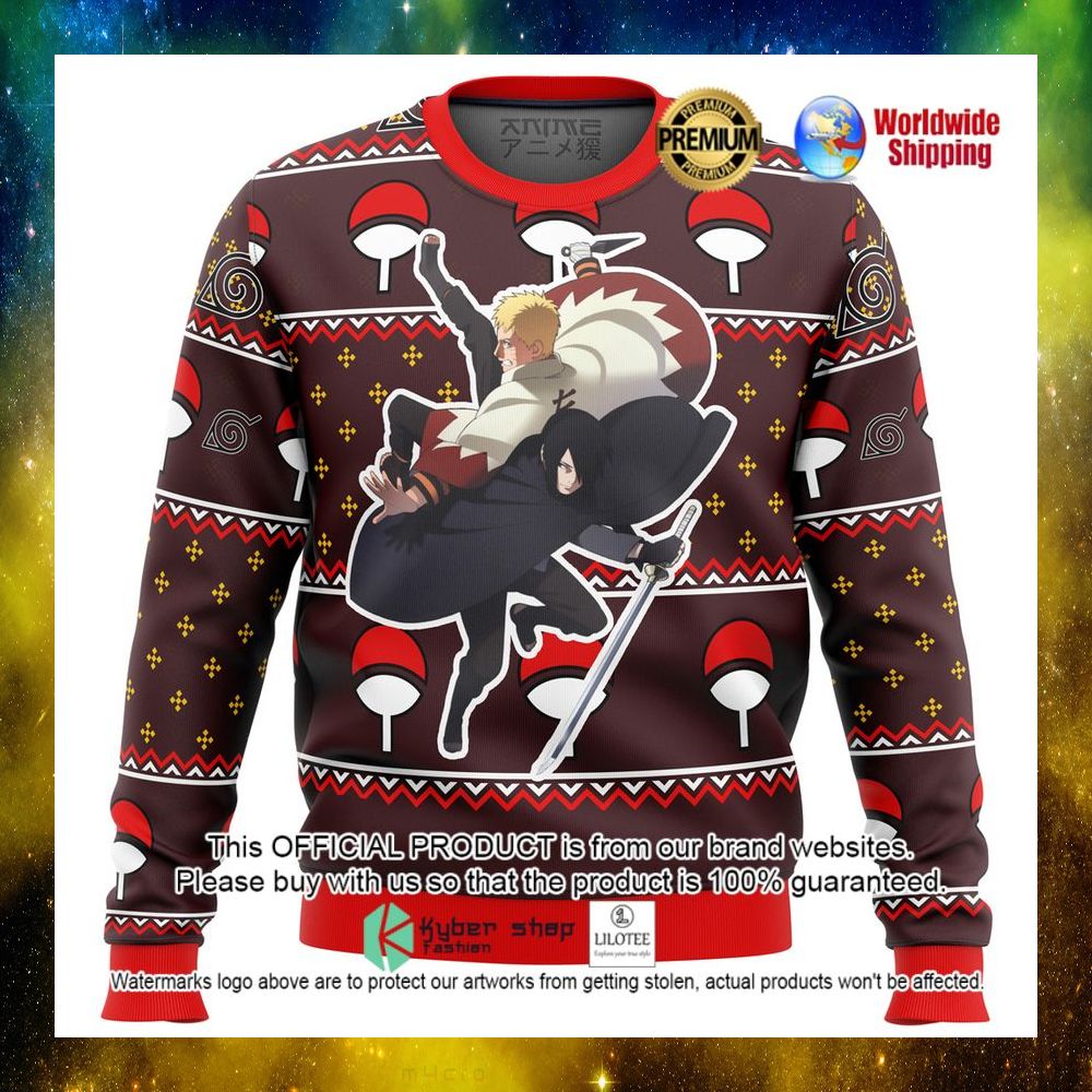 anime naruto sasuke grown christmas sweater 1 392
