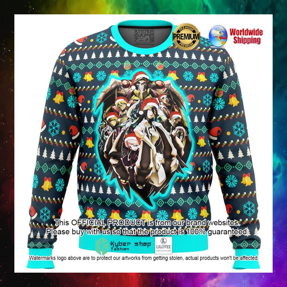 anime overlord master of the dark guild christmas sweater 1 297