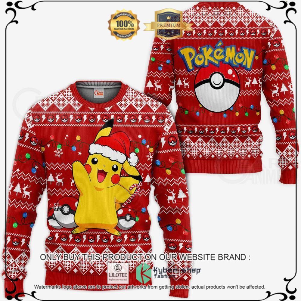Anime Pikachu Santa Pokemon Ugly Christmas Sweater, Hoodie - LIMITED EDITION 10
