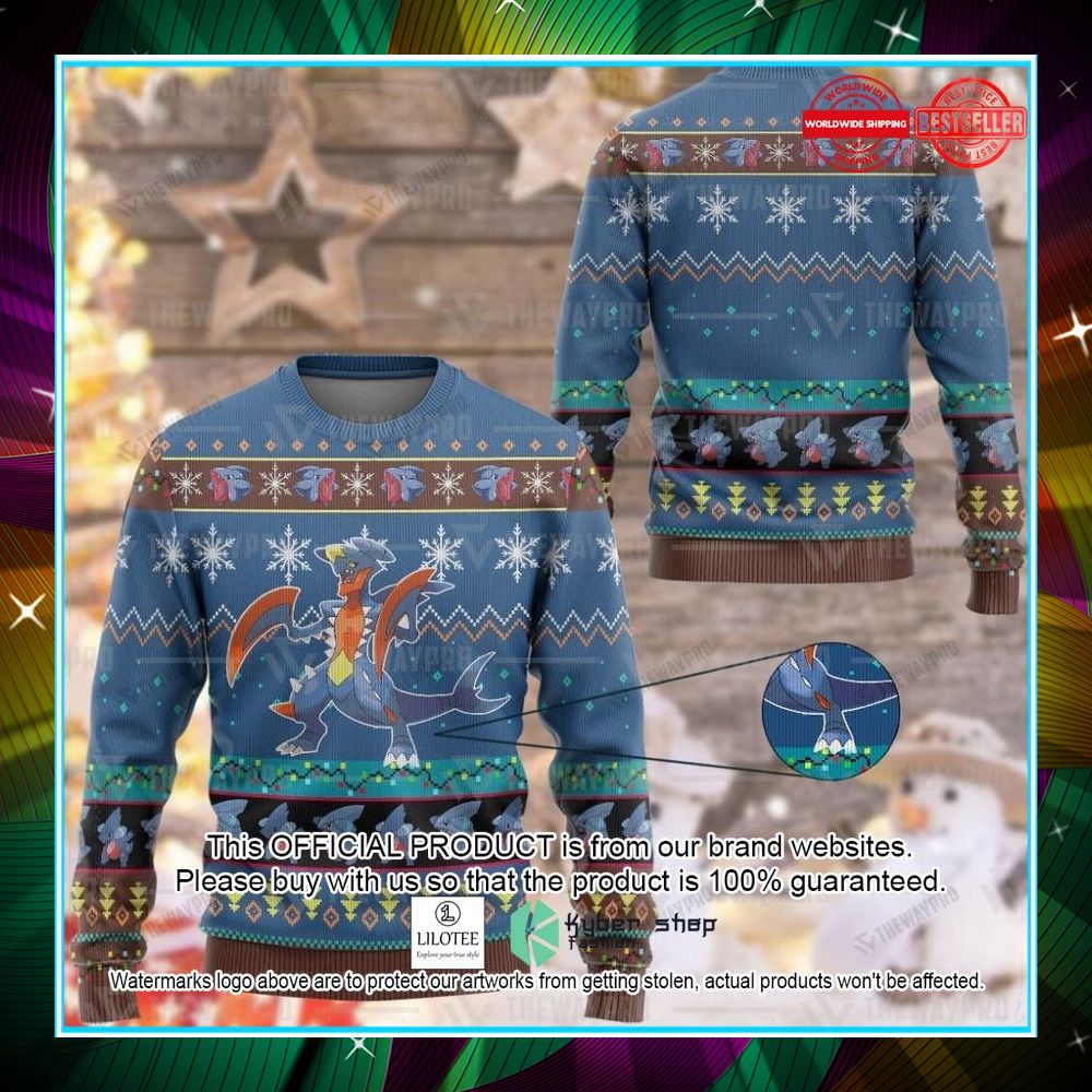 anime pokemon garchomp christmas sweater 1 36