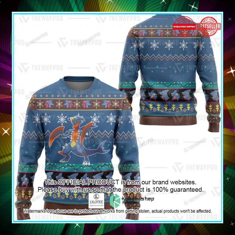 anime pokemon garchomp christmas sweater 2 589