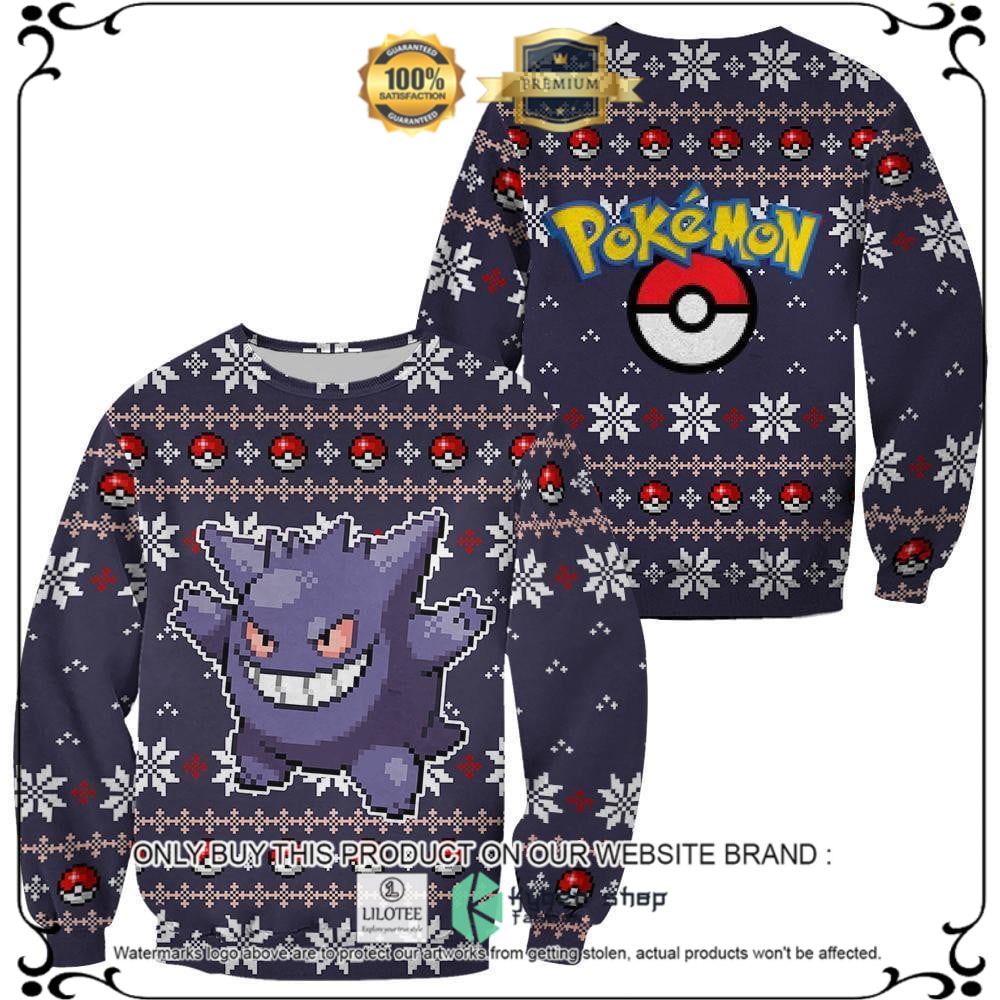 Anime Pokemon Gengar Ugly Christmas Sweater, Hoodie - LIMITED EDITION 15