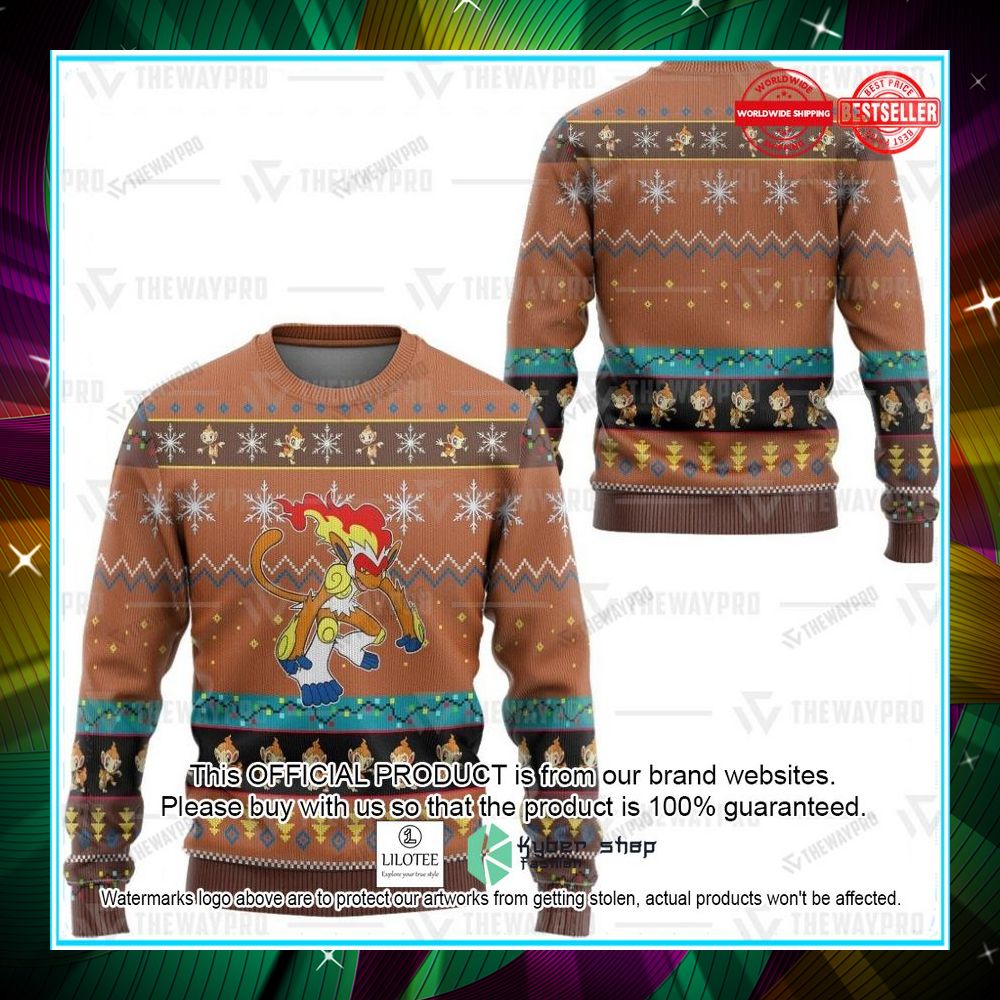 anime pokemon infernape christmas sweater 2 59