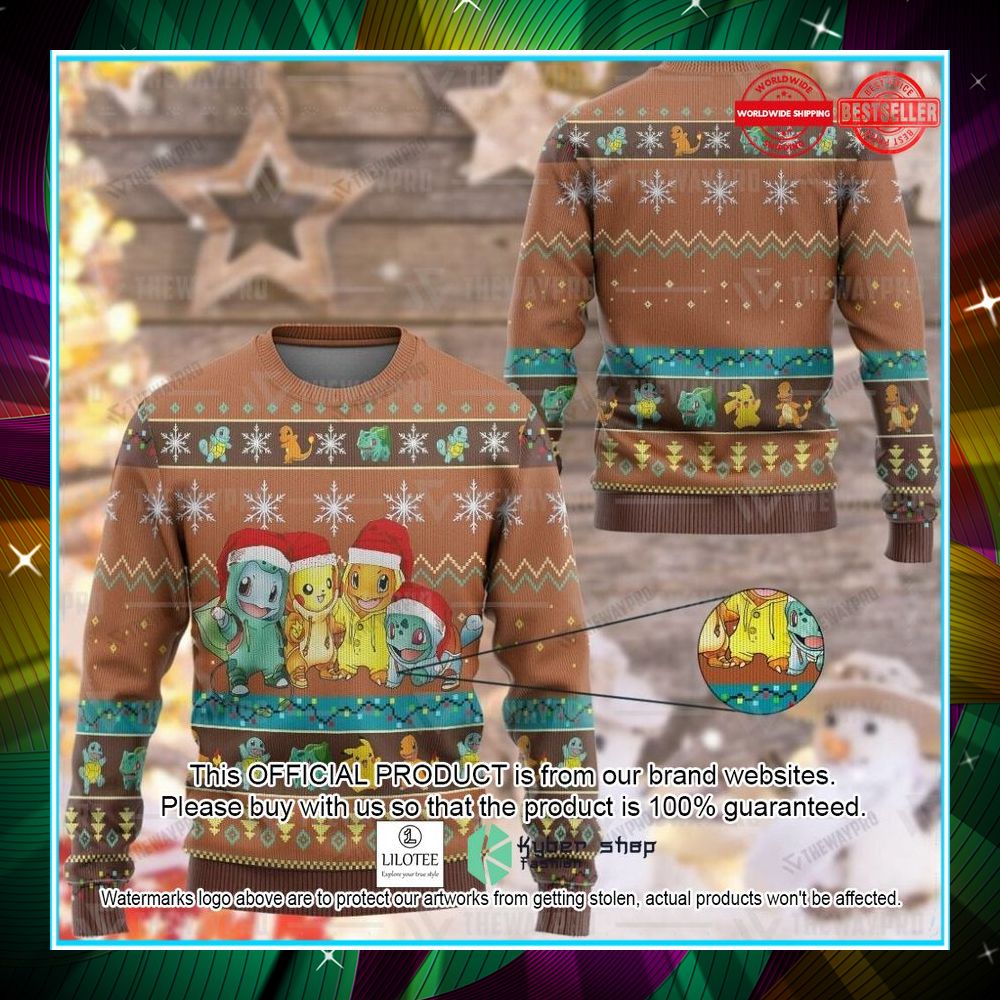 anime pokemon merry christmas christmas sweater 1 440