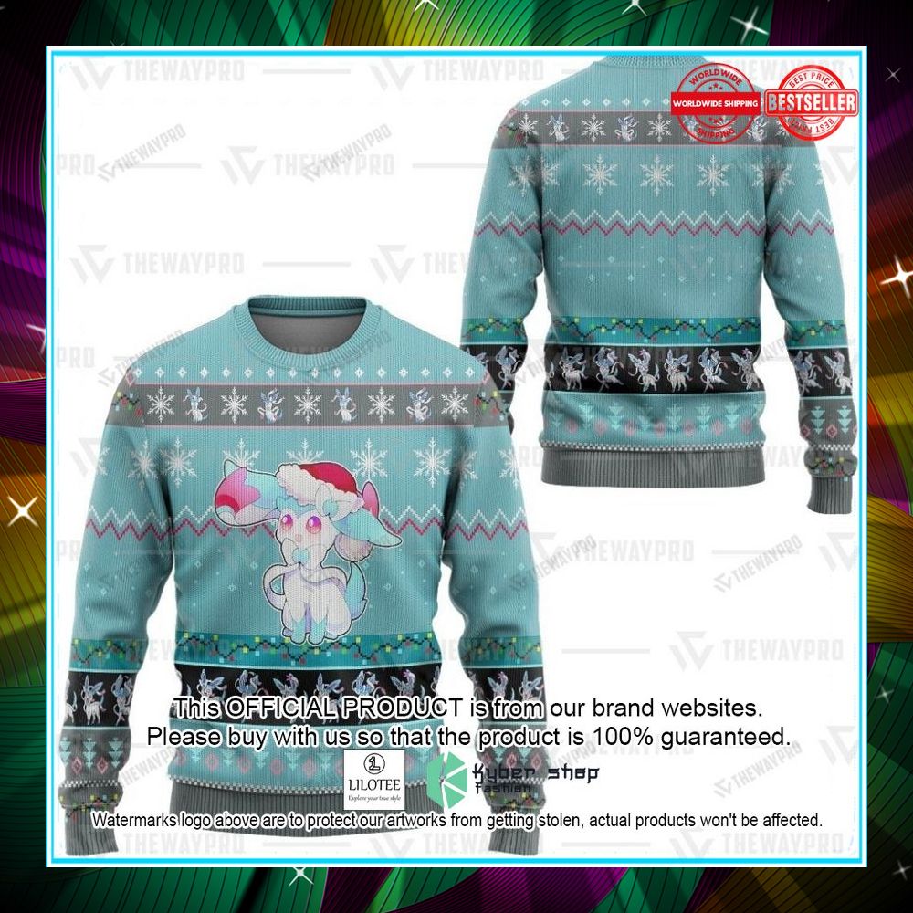 anime pokemon sylveon christmas sweater 2 330