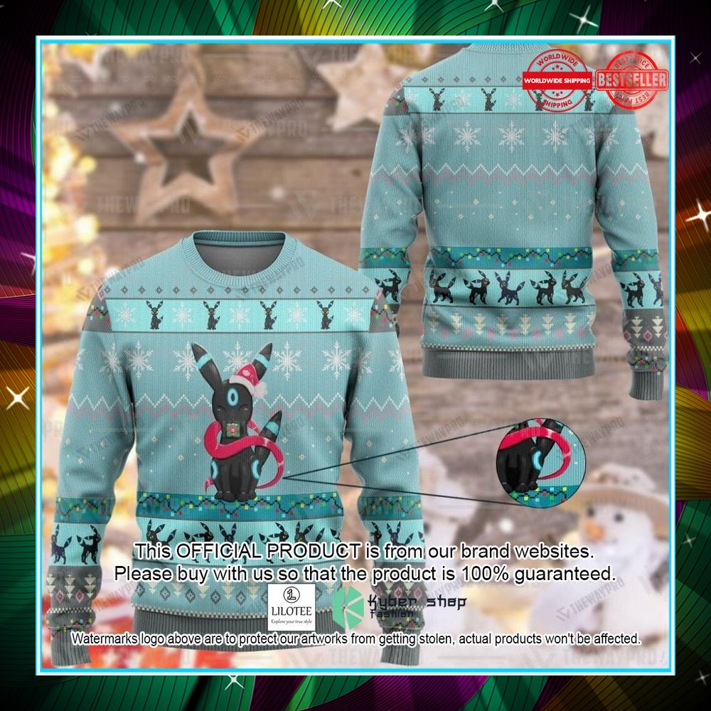 anime pokemon umbreon christmas sweater 1 405