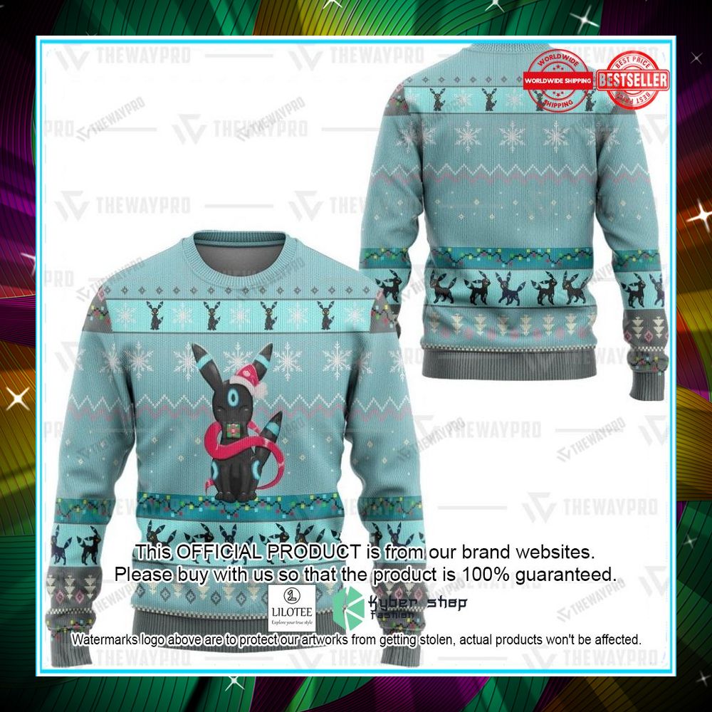 anime pokemon umbreon christmas sweater 2 27