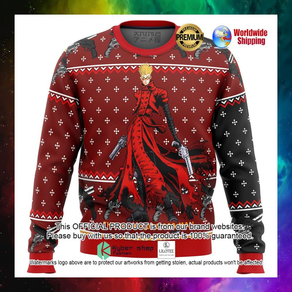 anime vash the stampede the 60 000 000 000 man christmas sweater 1 243
