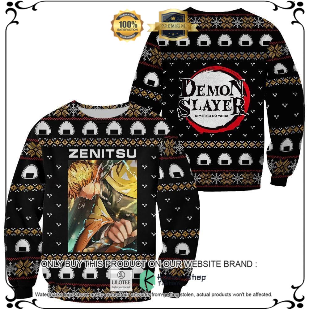 Anime Zenitsu Agatsuma Demon Slayer Ugly Christmas Sweater, Hoodie - LIMITED EDITION 14