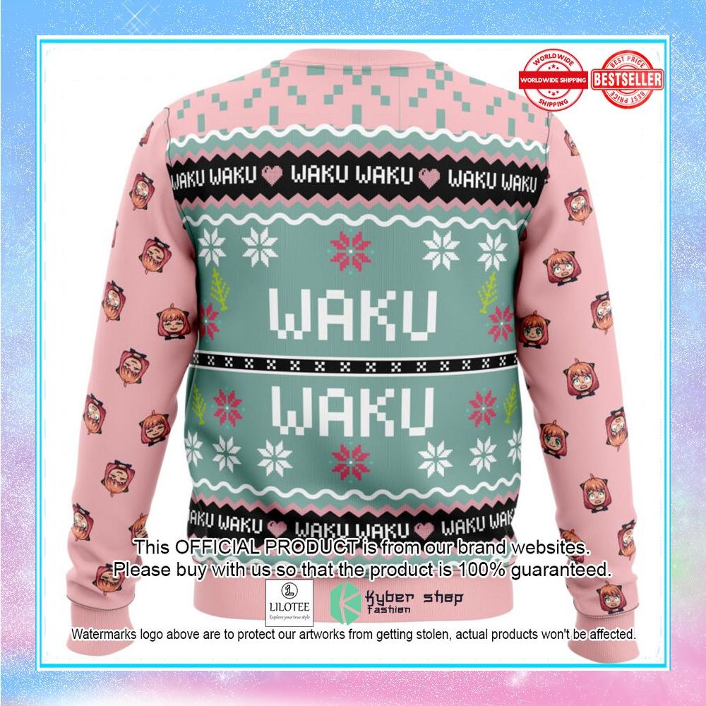 anya forger waku waku spy x family sweater christmas 2 247