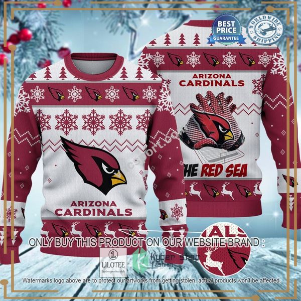 arizona cardinals red sea christmas sweater 1 27947