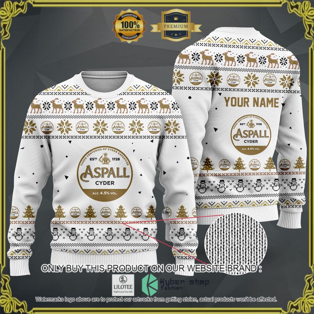 aspall cyder your name white christmas sweater hoodie sweater 1 13006