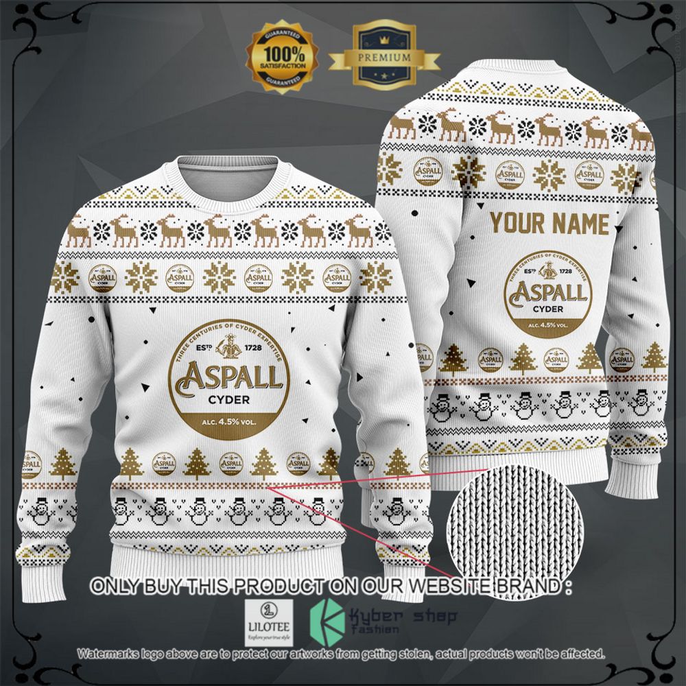 aspall cyder your name white christmas sweater hoodie sweater 1 59339