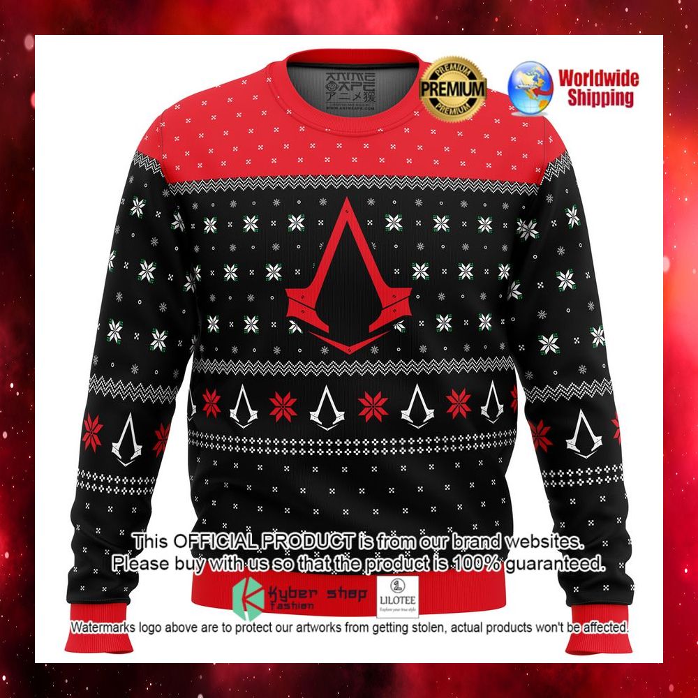 assassins creed assassin insignia symbol christmas sweater 1 695