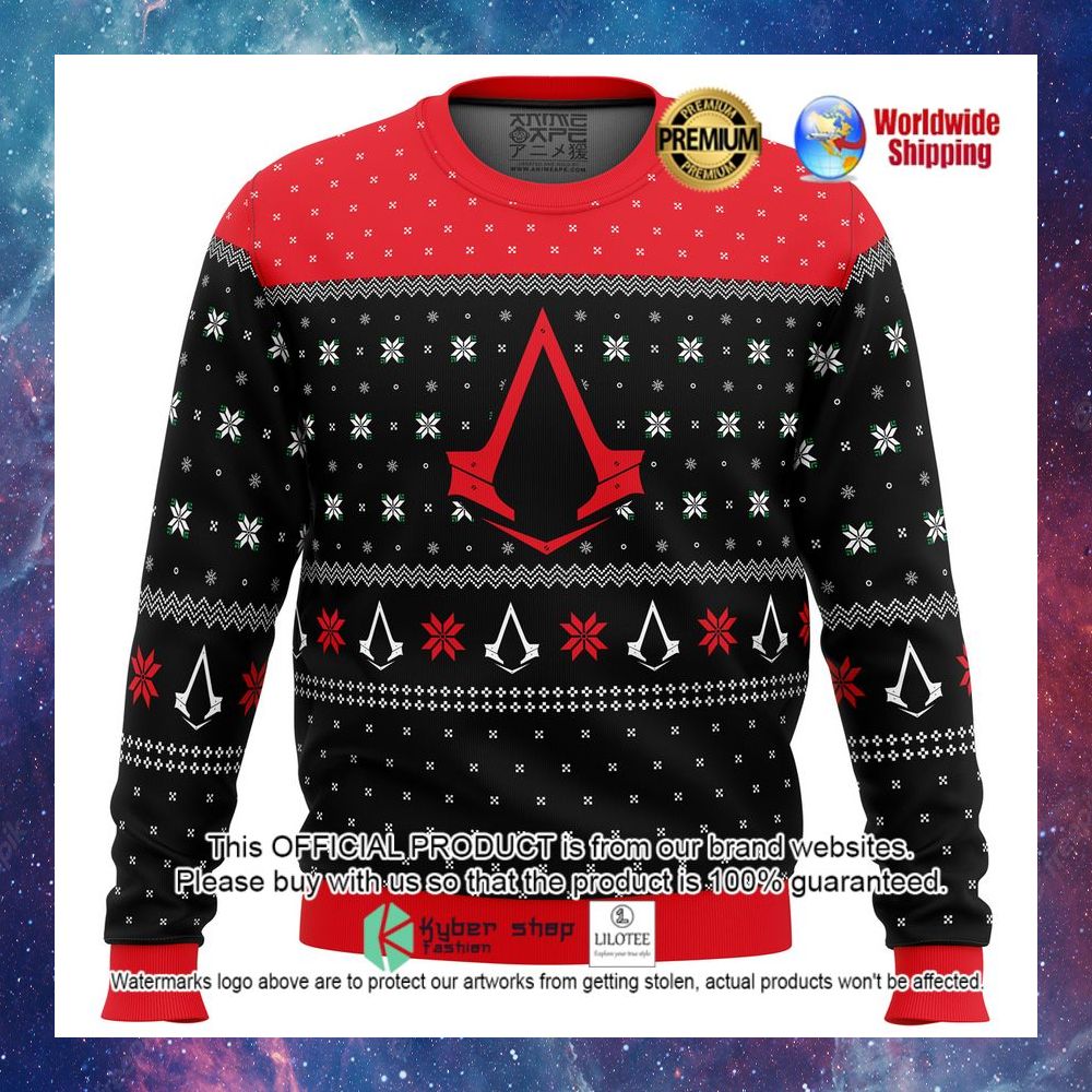 assassins creed assassin insignia symbol christmas sweater 1 910