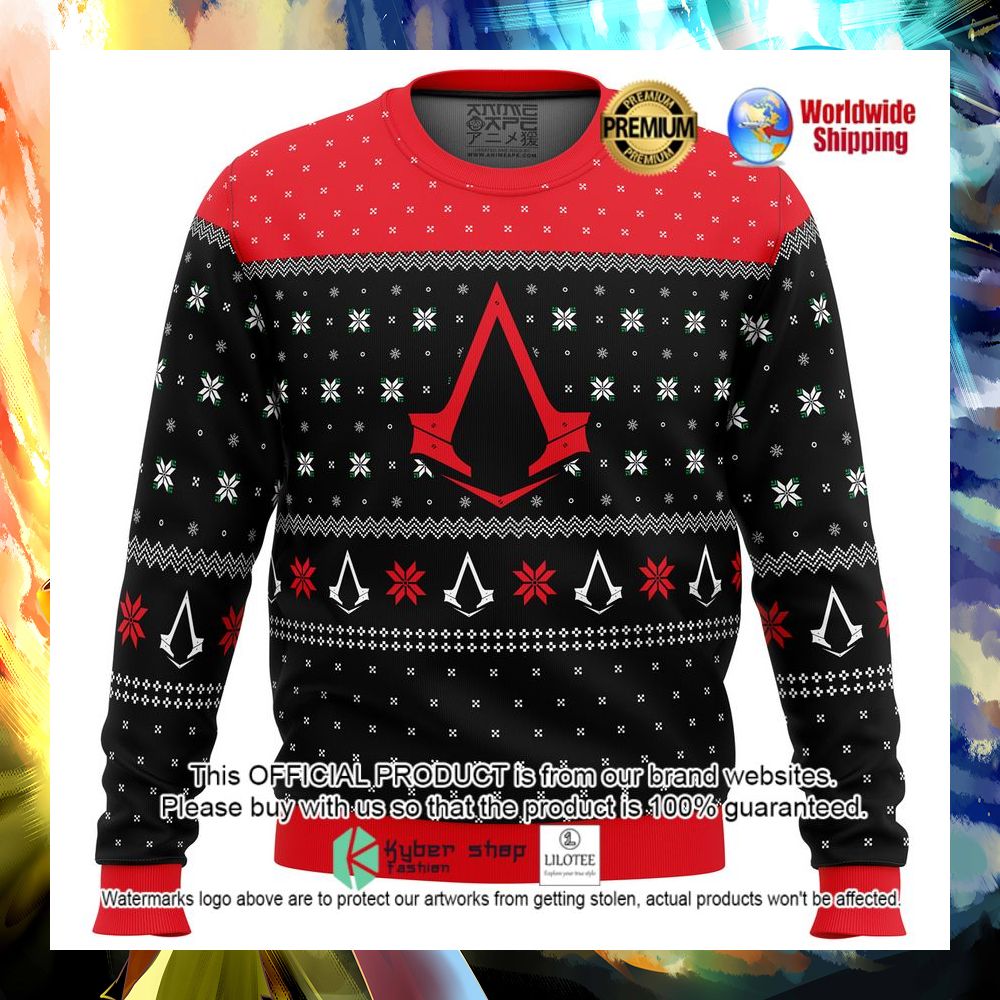 assassins creed assassin insignia symbol logo christmas sweater 1 462