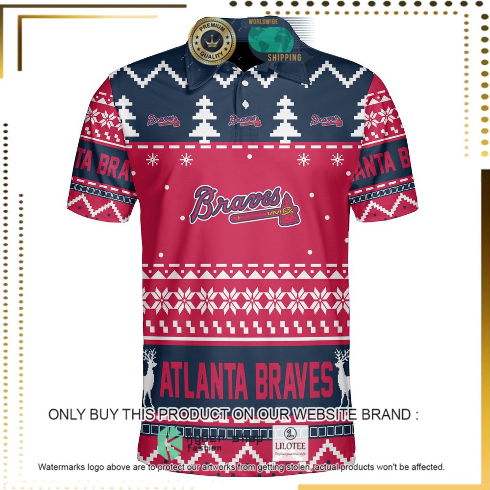 atlanta braves personalized sweater polo 1 55828