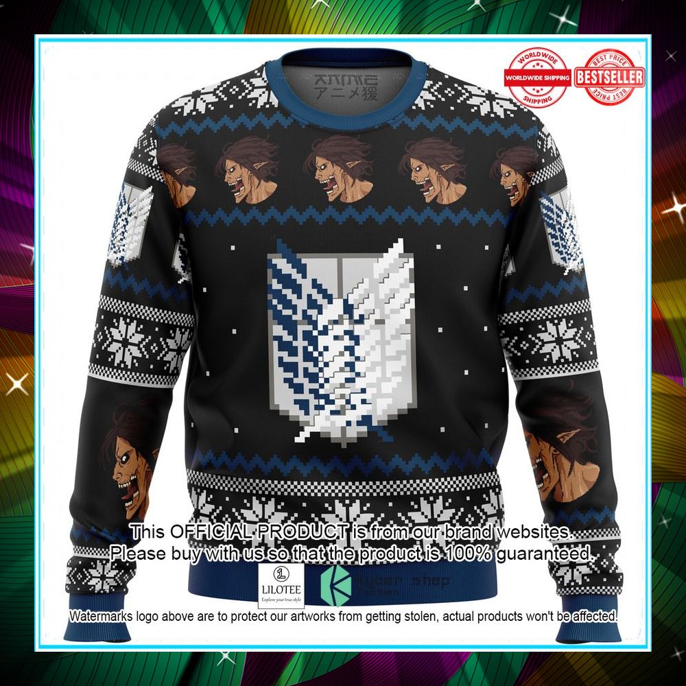 attack on titan survery corps sweater christmas 1 293