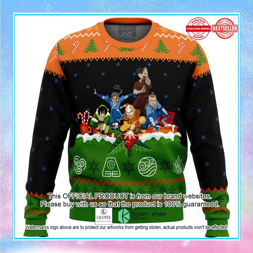 avatar the last airbender on the chimney top ugly sweater 1 738