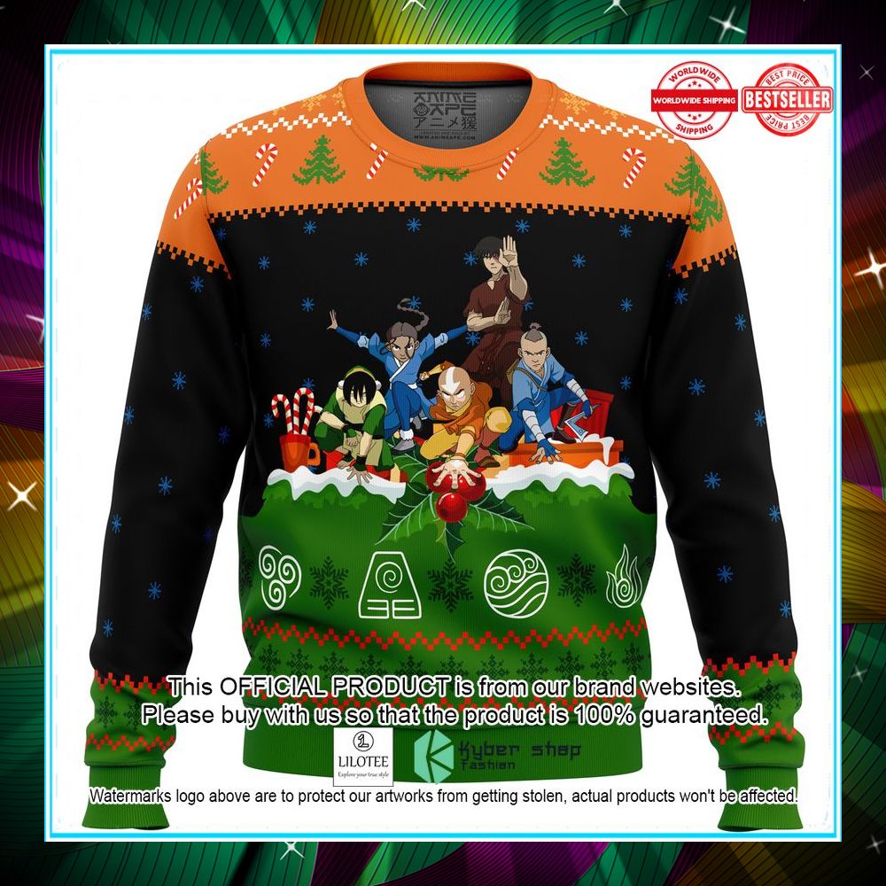 avatar the last airbender on the chimney top ugly sweater 1 845