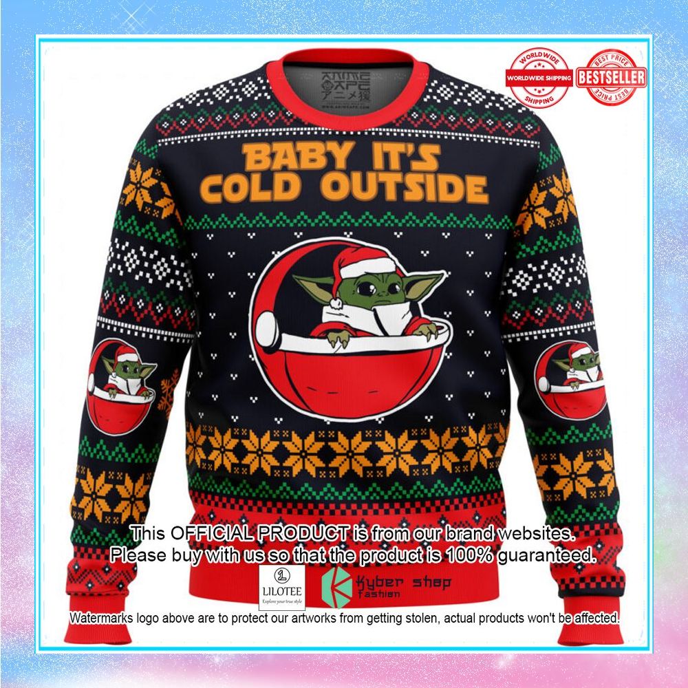 baby its cold outside star wars christmas sweater 1 933
