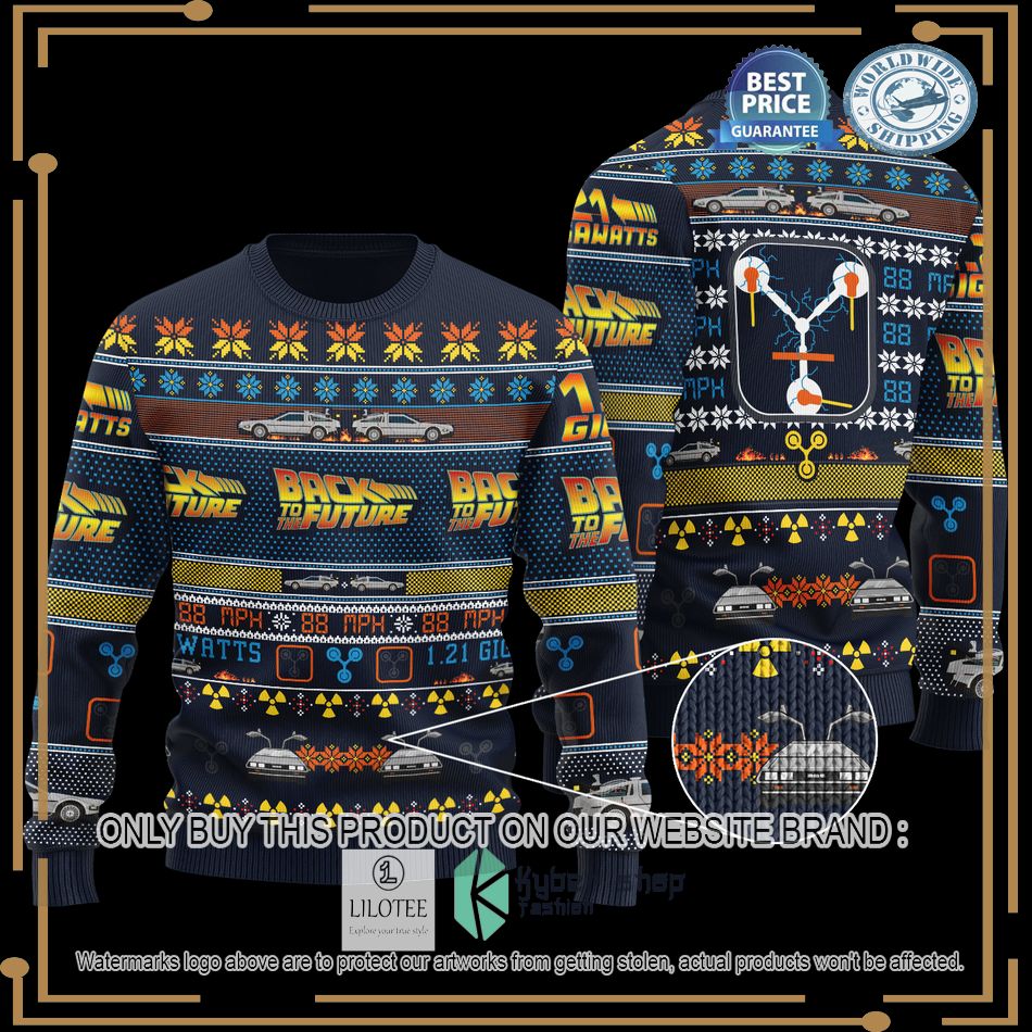 back to the future christmas christmas sweater 1 76332