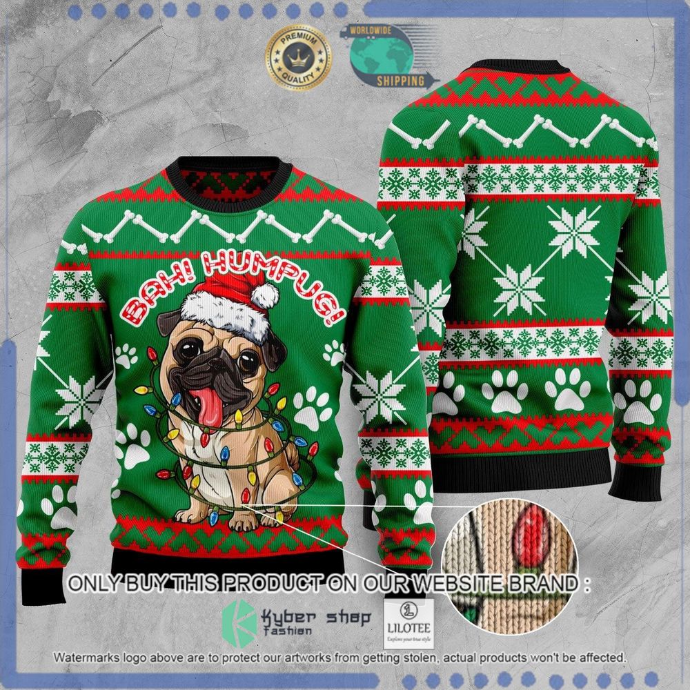 bah humpug green christmas sweater 1 15778