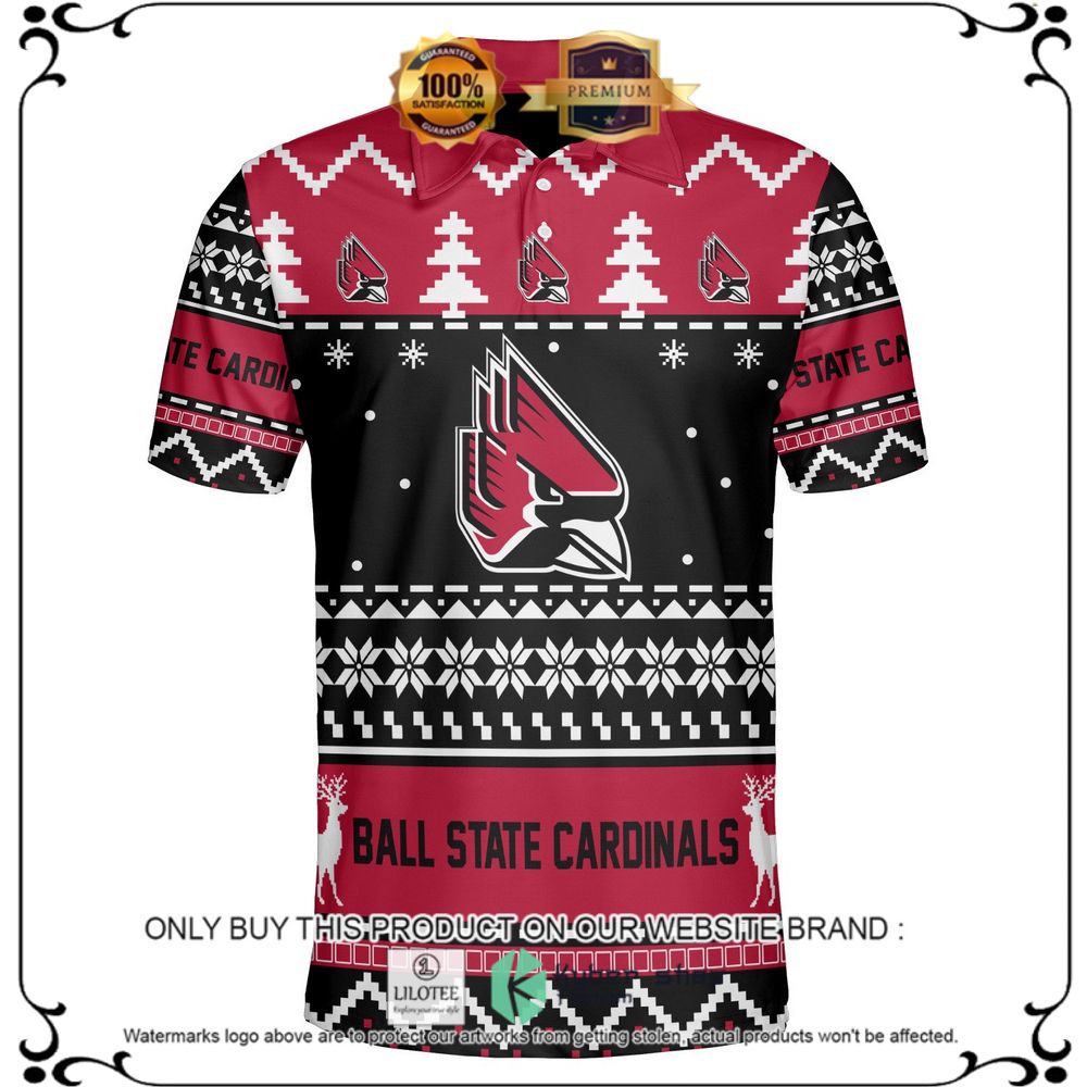 ball state cardinals personalized sweater polo 1 75229