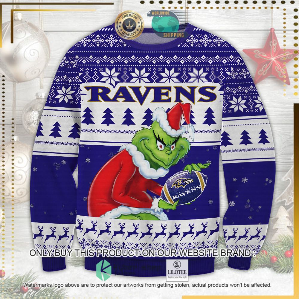 baltimore ravens grinch ugly sweater 1 19374