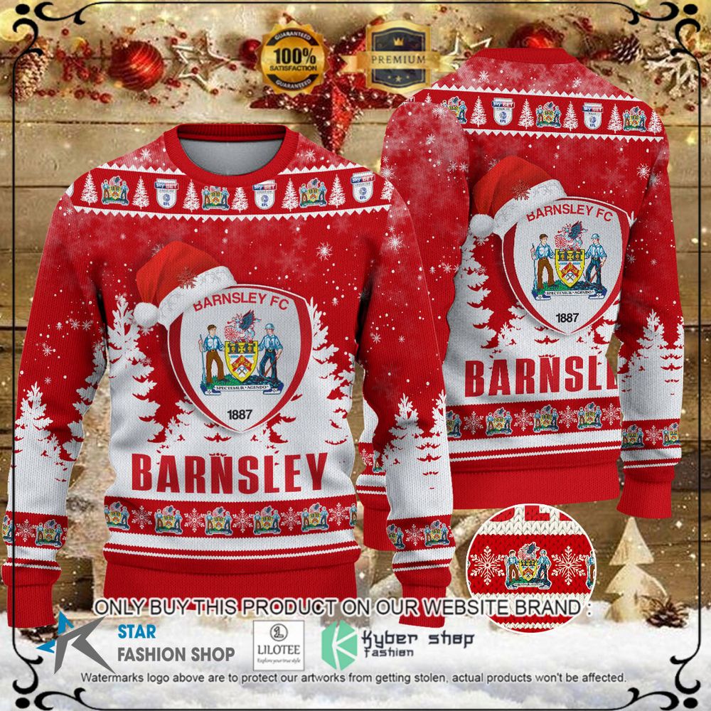 barnsley 1887 red white christmas sweater 1 64130