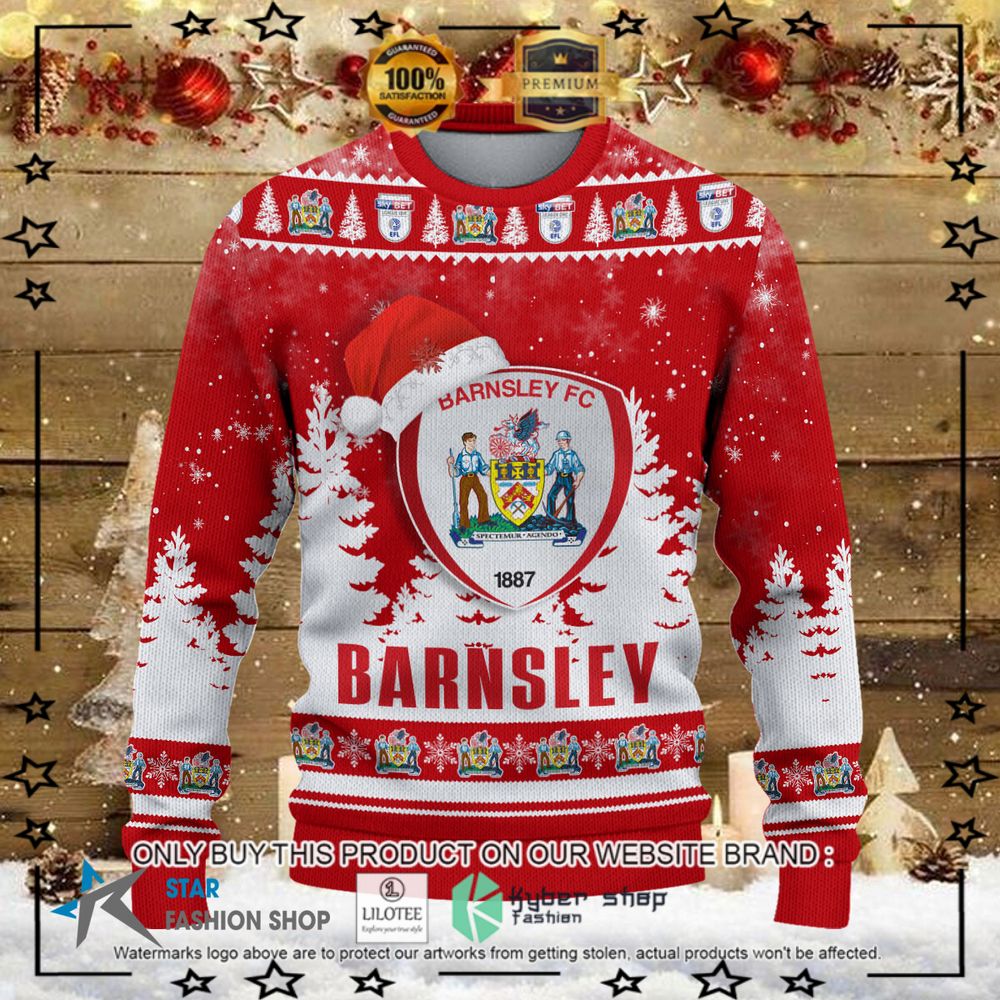 barnsley 1887 red white christmas sweater 1 74261