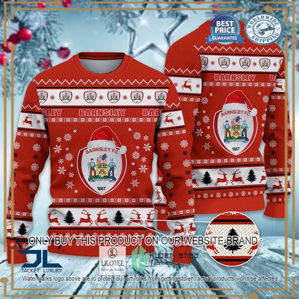 barnsley f c red christmas sweater 1 65493