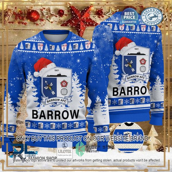 barrow afc blue christmas sweater 1 89005