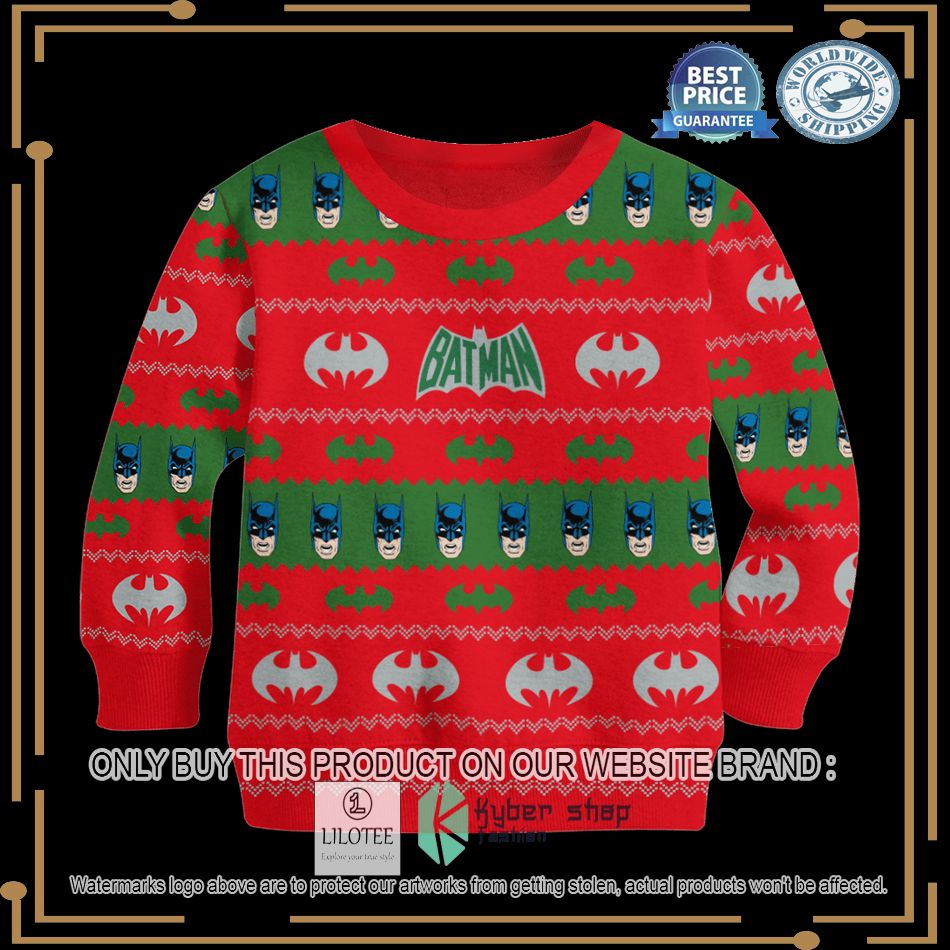 batman red green christmas sweater 2 3417