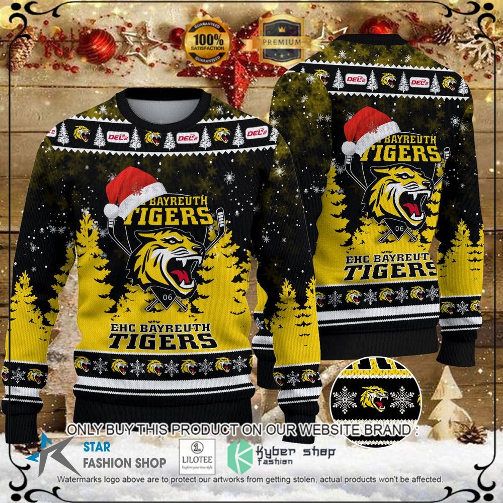 bayreuth tigers yellow black christmas sweater 1 82695