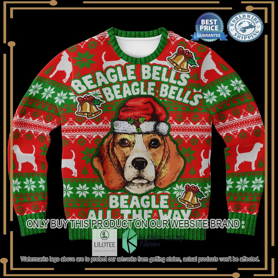 beagle bells christmas sweater 1 79849