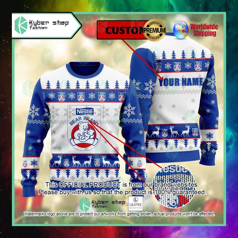 bear brand custom name christmas sweater 1 39