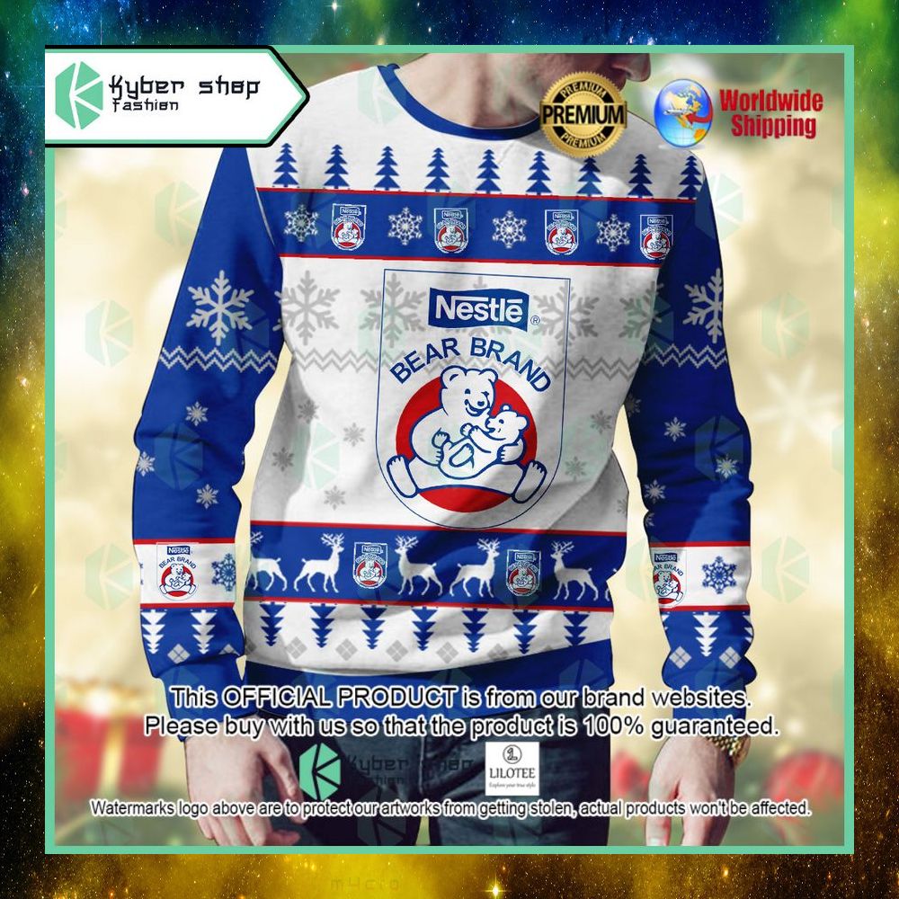 bear brand custom name christmas sweater 1 478