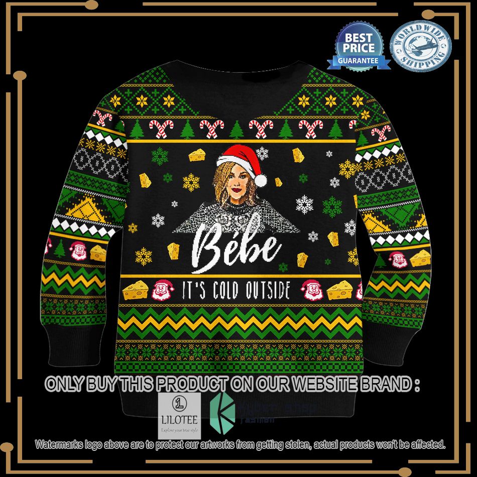 bebe its cold outside black christmas sweater 2 92256