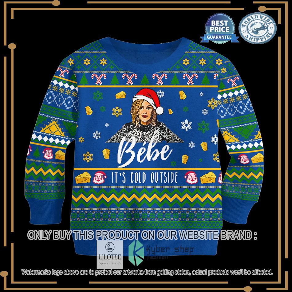 bebe its cold outside blue christmas sweater 2 12517