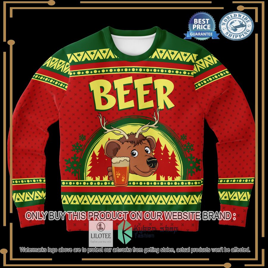 beer deer christmas sweater 1 62802