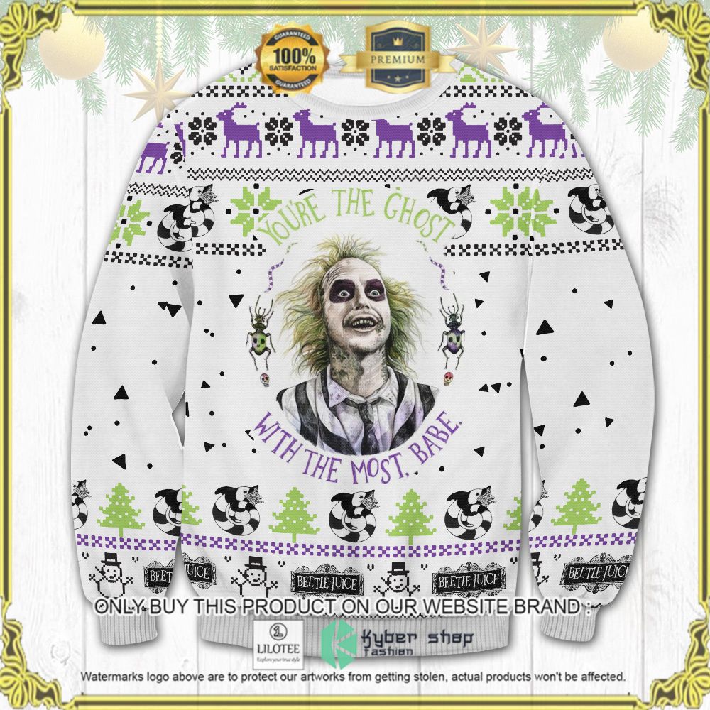 beetlejuice youre the ghost ugly sweater 1 23460