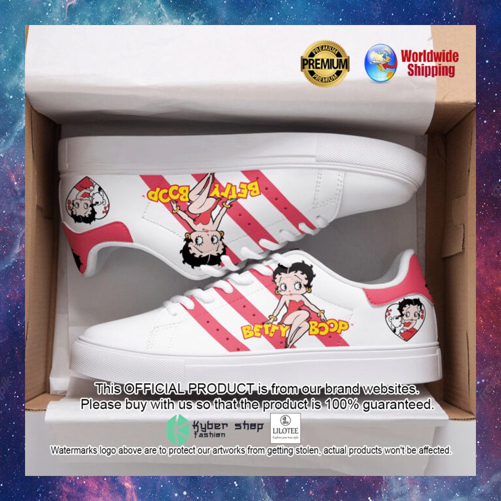 betty boop pink white stan smith low top shoes 1 647