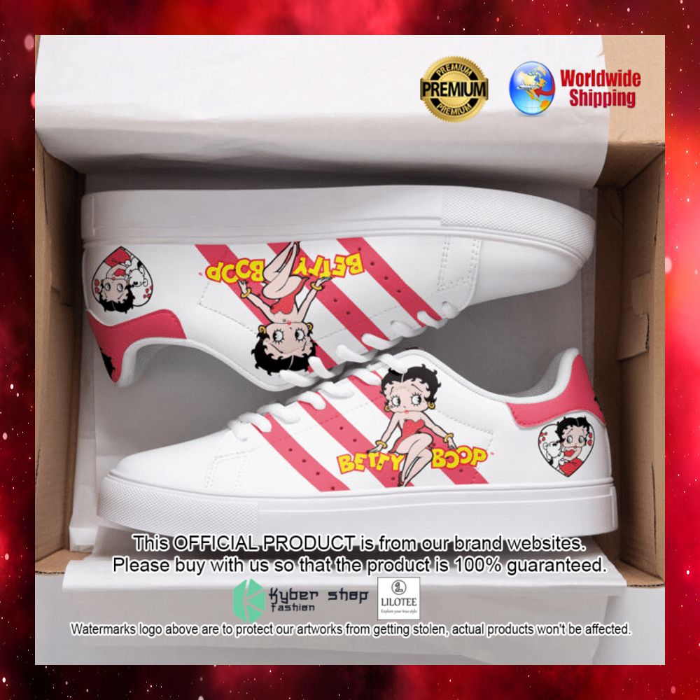 betty boop pink white stan smith low top shoes 1 762