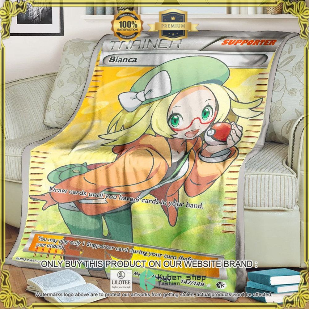 Bianca Trainer Custom Pokemon Soft Blanket - LIMITED EDITION 9
